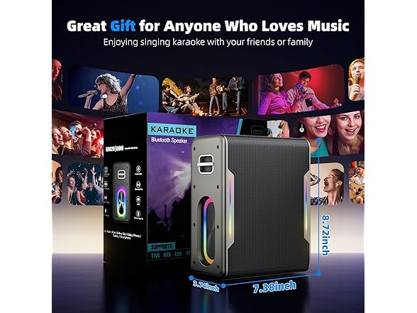 Myscenetang Karaoke Machine with Microphones