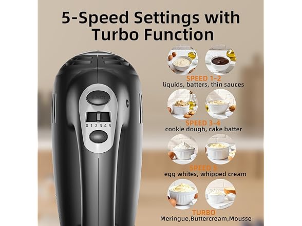 Stand Mixer Electric Kitchen Mixer, 3.2 QT Auto-Rotating Bowl & Beater Tilt-Head 2-IN-1 Standing Hand Mixer, 250 Watt 5-Speed with Turbo Boost Household Mixer with Beaters & Dough Hooks for Baking (Open Box)