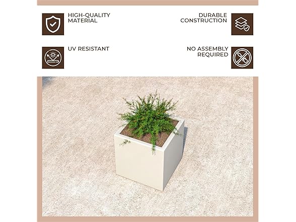 LeisureMod FLP9W Fern Planter White, 9"