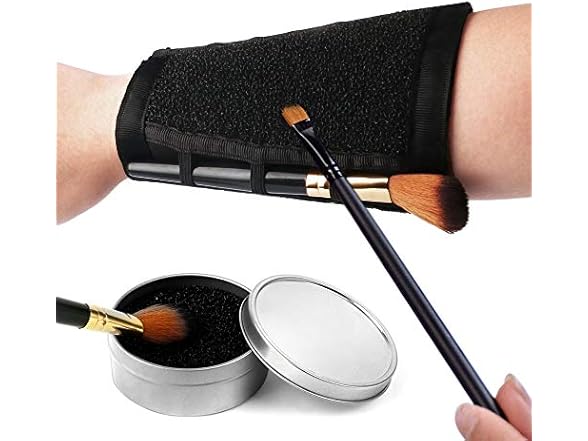 Pinkiou Makeup Brushes Color Removal Cleaner Sponge + Switch