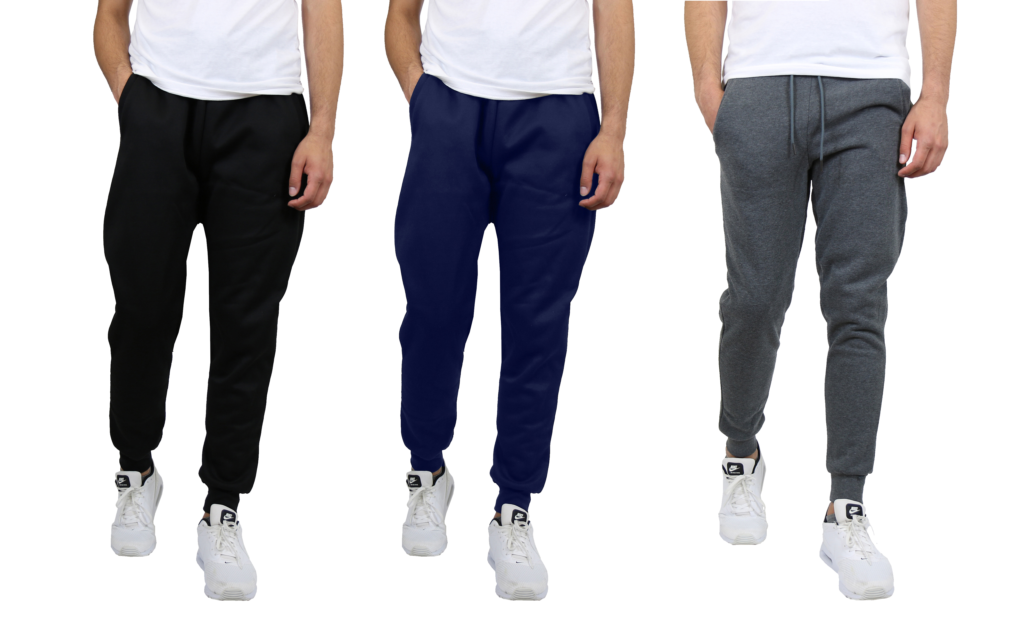 Men's 3PK Fleece-Lined Classic Joggers - Gallery 8