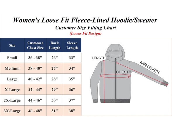 Womens Fleece-Lined Classic Zip Hoodie