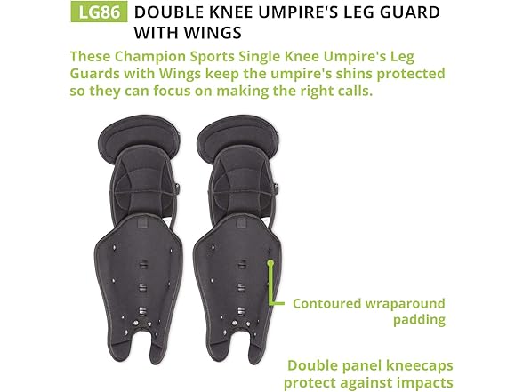 Champion Adult Umpire Leg Guards 16.5"