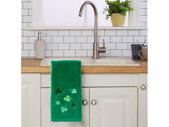 SKL Home St. Patrick's Day Tossed Shamrocks 100% Cotton