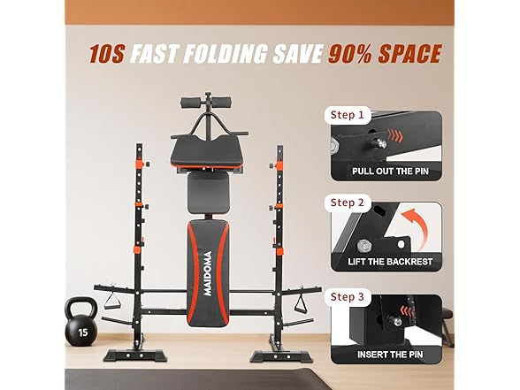 Weight Bench Set W/ Squat Rack