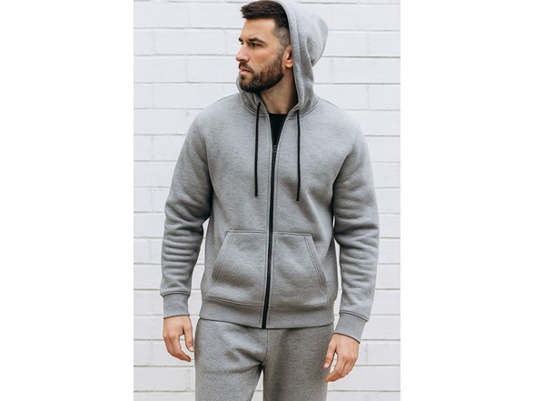 3Pk Mens Heavyweight Fleece-Lined Tech Zip Hoodie