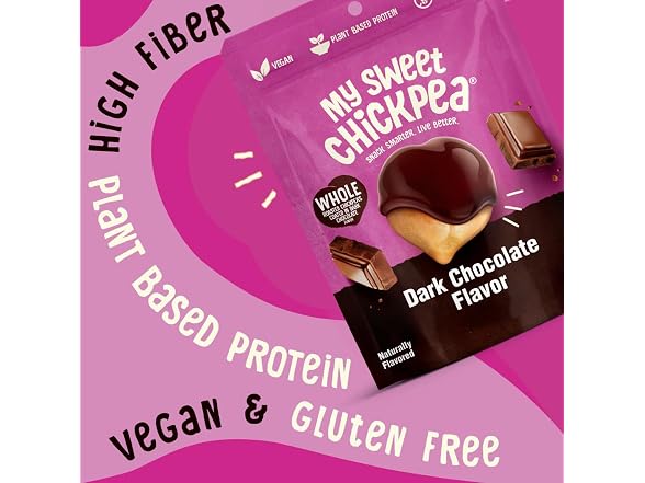 4Pk My Sweet Chickpea 5 Oz Chocolate Covered Chickpeas
