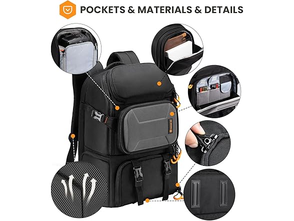 TARION Professional Camera Backpack | 15.6in Laptop