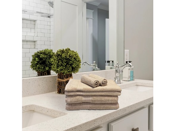 Textilia Set of 6 Bath Towel Set  Beige