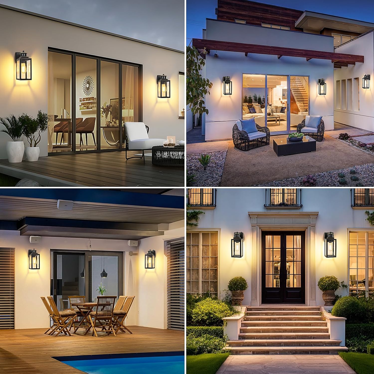 BesLowe 2-Pack 11.75" Outdoor Wall Lights - Gallery 14