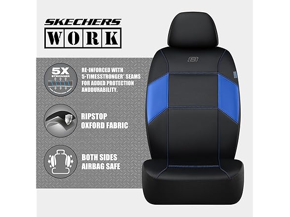 Skechers Work Car Seat Covers, Leather