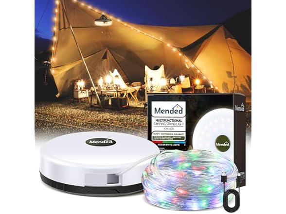 MENDED Camping String Lights