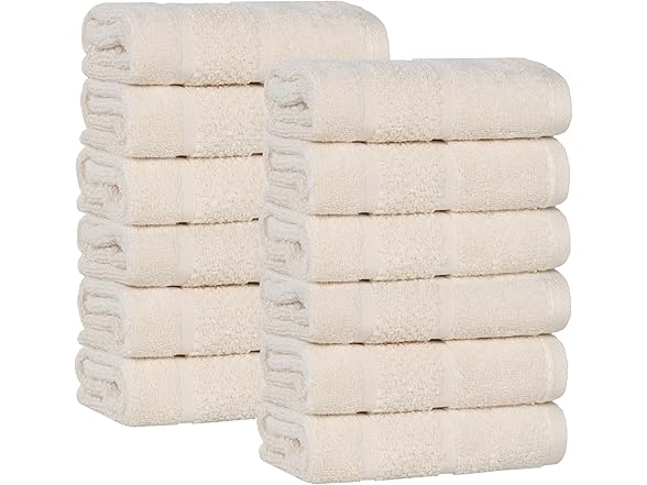Superior 12PC Hotel Quality Super Soft Small Towels