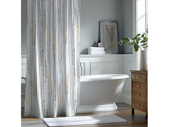 HPD Half Price Drapes Blossom Printed Shower Curtain