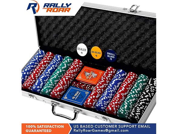 Rally & Roar Professional Poker Set, 500 Chips