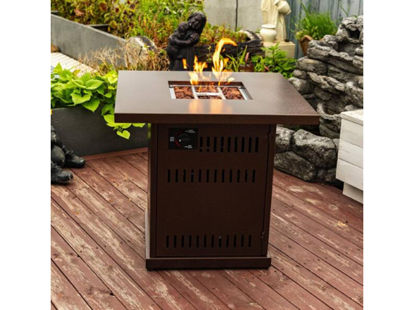 Brown 28" Propane Fire Table 40,000 BTU