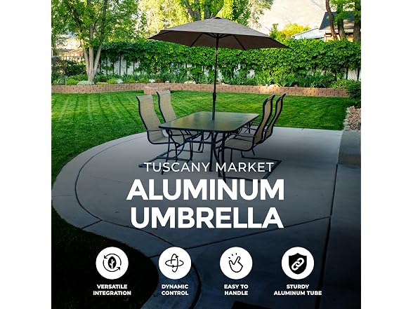 Four Seasons Courtyard 9 Foot Tuscany Market Umbrella