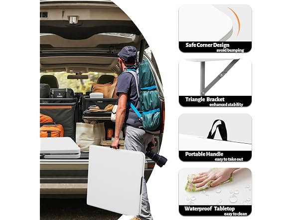 4ft Portable Folding Table