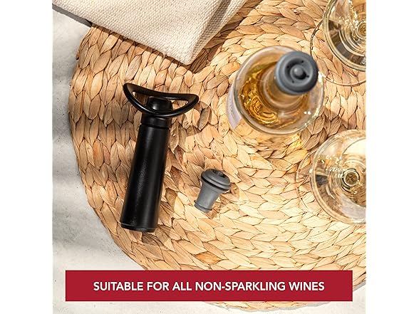 Vacu Vin Concerto Wine Pump - Black, Pl
