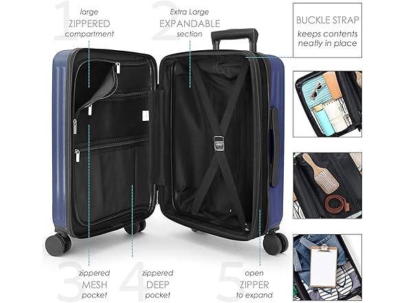 TravelArim 22 Inch Carry On Luggage