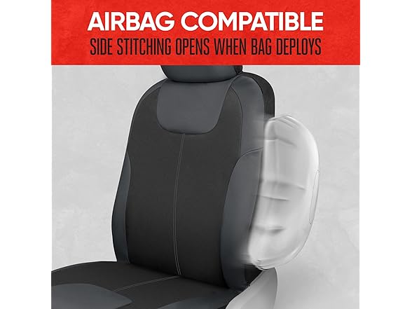 Motor Trend Gray Waterproof Front Seat Covers