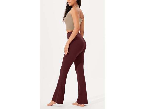 Ododos Women (M) Cross Waist Bootcut Yoga Pants