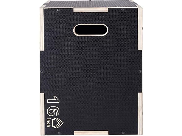 3 in 1 Plyometric Jump Box, 24/20/16 Inch Wooden