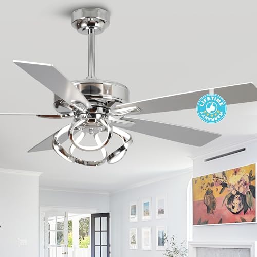 Parrot Uncle F6367-PU 52 Inch Modern Ceiling Fans wi