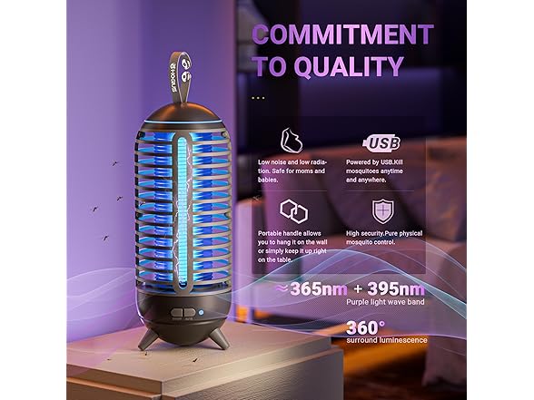 Cordless Bug Zapper, 2500mAh