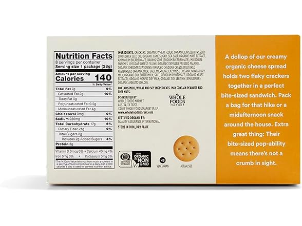 365 Organic Mini Cheese Sandwich Crackers