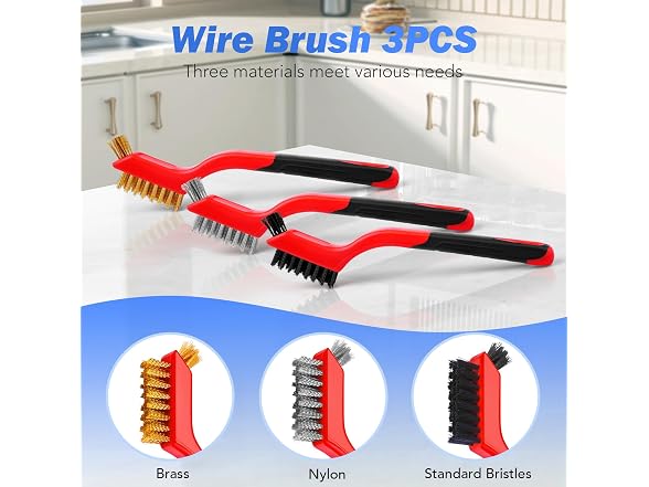 TOSEERY CON-03 Wire Brush Set