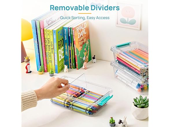 Vtopmart 8 Pack Clear Pencil Box