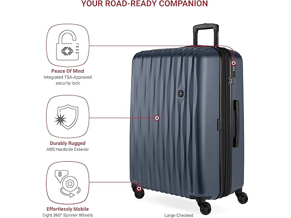 SwissGear 7272 Energie Hardside Navy, 3-Piece Set (19/24/27)