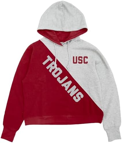 Blue 84 Standard NCAA Officially Licensed Diagonal Colorblock Hooded Sweatshirt, Team Color, XX-Large