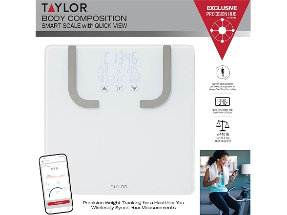 Taylor Smart Bathroom Scale with BIA