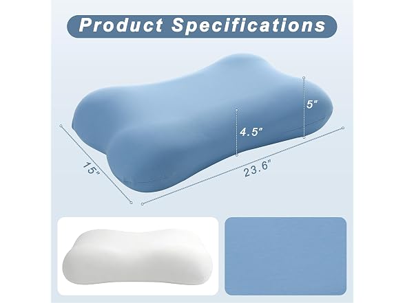 Phent zari Neck Pillow, Side Sleepers