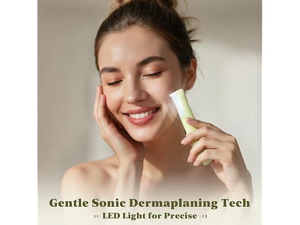 BNU Sonic Dermaplaning Tool LED 10 Blades Green