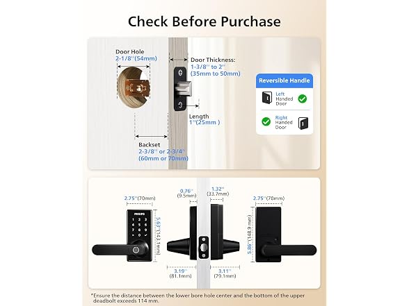 Philips DDL220X-1HW-H-ID Wi FI Smart Door Lock