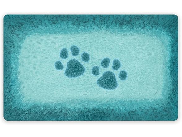 Paw Print Reactive Durable Melamine Pet Feeding Mats