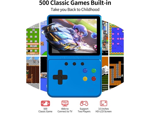 Retro Handheld Game Console 500 Games