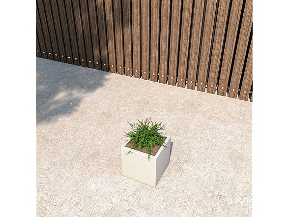 LeisureMod FLP9W Fern Planter White, 9"