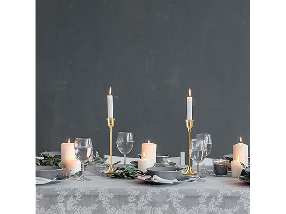 Candlestick Holders - Set of 6 Gold