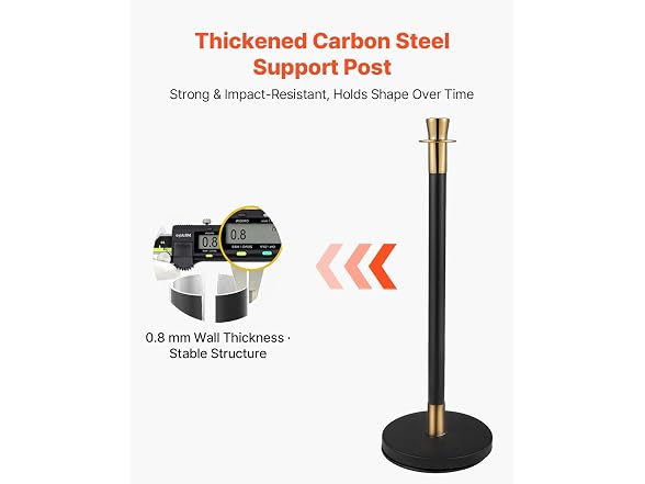 Crowd Control Stanchion, Set of 6 Pieces