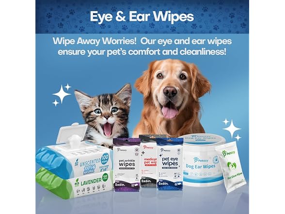 Petazy Pet Eye Wipes Tear Stain Remover