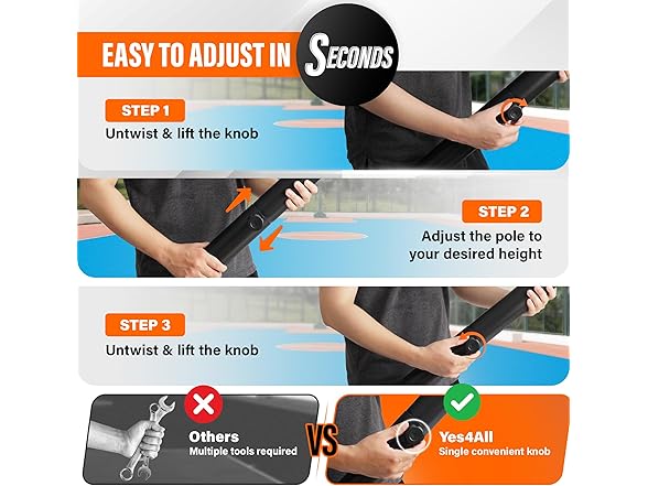 Yes4All Metal Adjustable Basketball Hoop 3.8–10 ft 