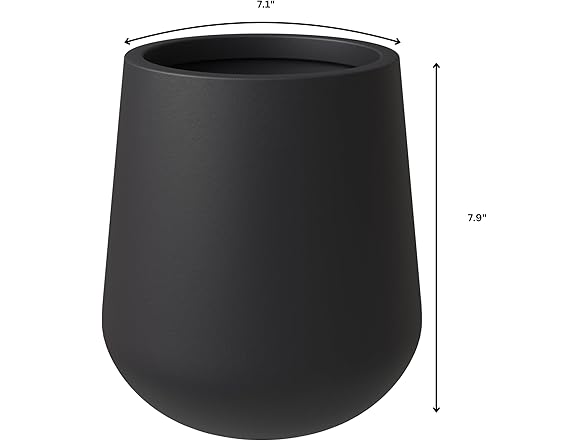 LeisureMod OP8BL Orchid Planter Black