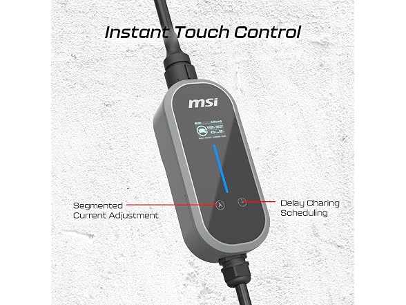MSI EZgo Type1 (J1772), 40A/9.6Kw, Level 1/2 Portable Charger