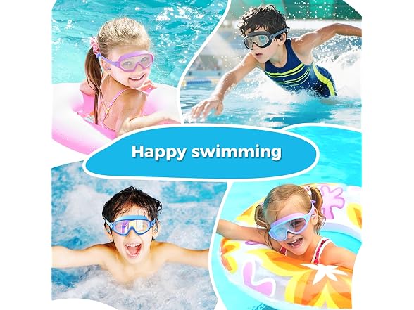 CMBJJU 3-Pack Swim Goggles w/Earplugs