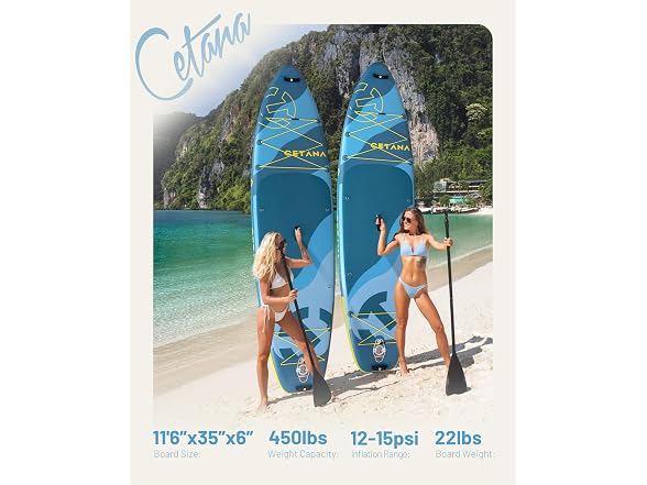 CETANA Inflatable Paddle Board 11'6 x 35" x 6"