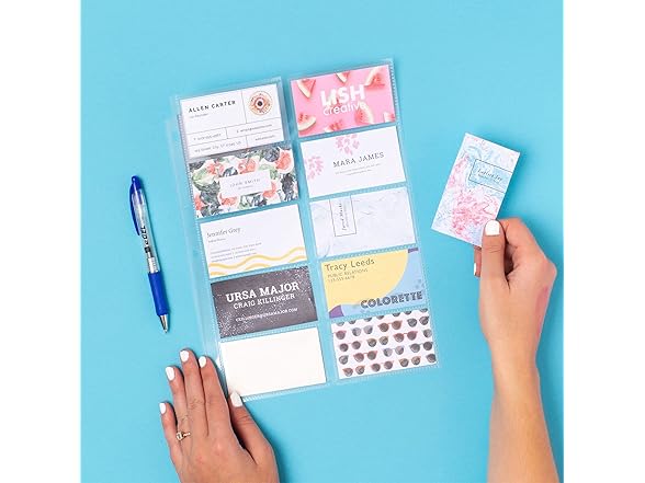 Avery Clear Business Card Organizer Page